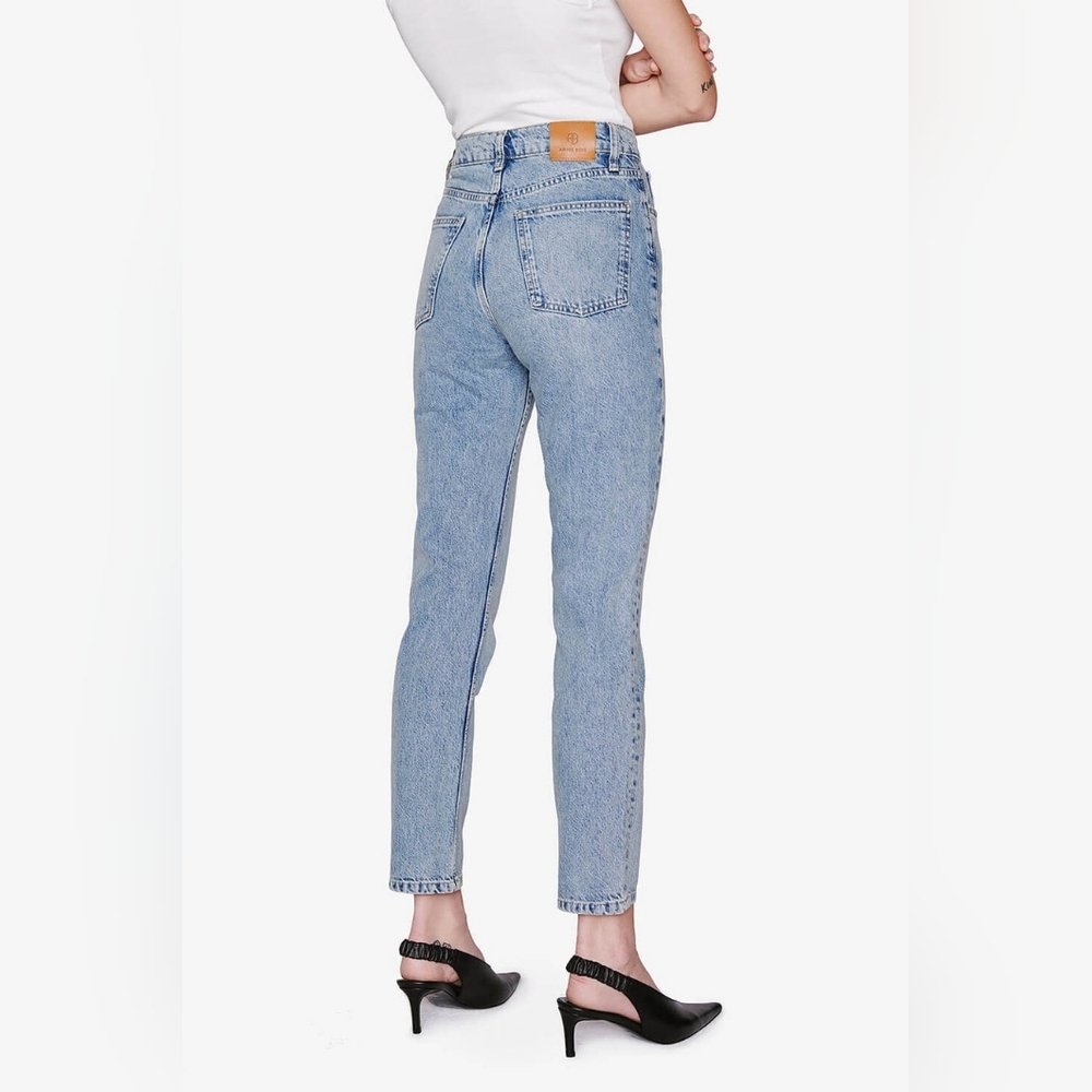 Anine Bing Sonya Jeans In Washed Blue - Picture 2 of 5